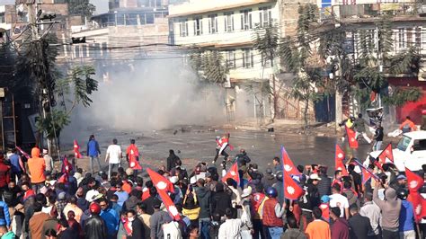 Police Fire Tear Gas Shells Rubber Bullets In Balkhu Protest