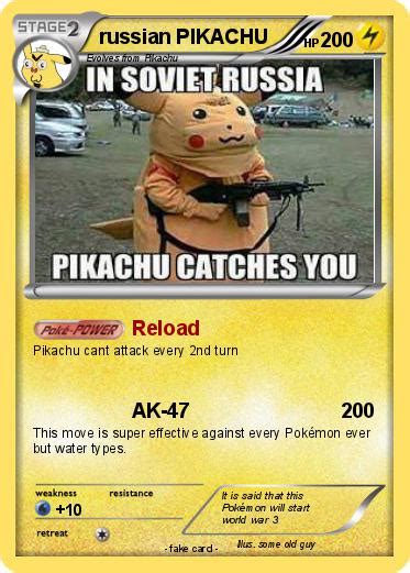 Pokémon Russian Pikachu 1 1 Reload My Pokemon Card