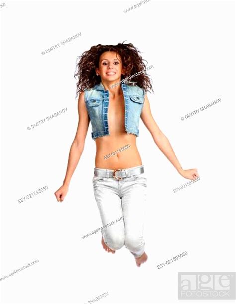 Sexy Brunette In Jeans Wear Stock Photo Picture And Low Budget