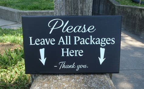 Packages Delivery Here Wood Vinyl Sign Front Porch Delivery Directional