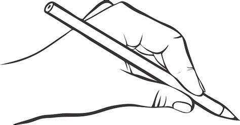 Writing Hand With Pencil Stock Illustration Download Image Now Istock