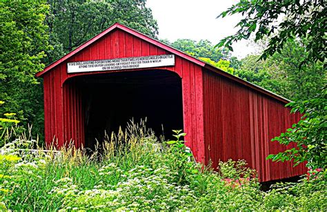Red Covered Bridge Princeton Il The Red Covered Bridge Flickr