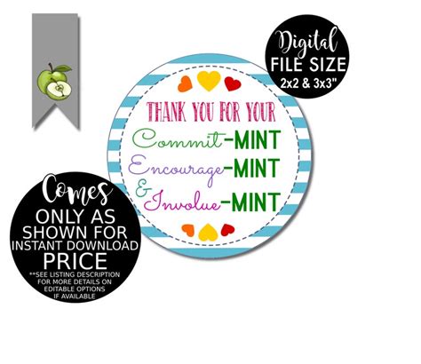 Thank You For Your Commitment T Tag Boss Mint T Tag Etsy