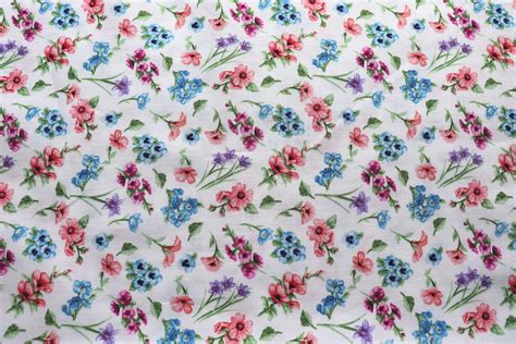 White Floral Fabric Floral Fabric By The Yard Floral Fabric Etsy