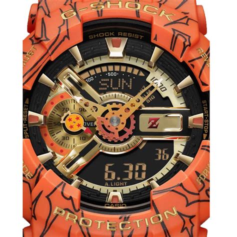 Looking closely, you can see illustrations of son goku training on the case along with a. Casio G-Shock x One Piece Dragon Ball Z Men's GA110JDB-1A4 Limited Edition Wa... | eBay