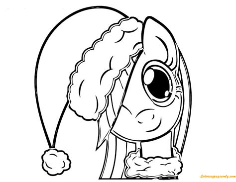 My Little Pony Playing Christmas Coloring Page Free Printable