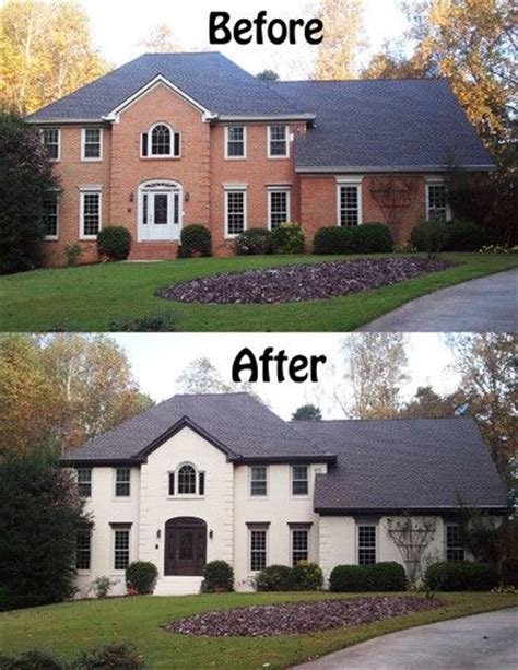 Before and after painted brick homes. painted brick transformation - House Decorators Collection