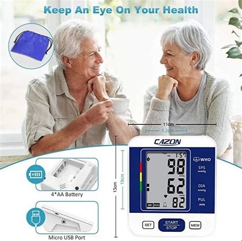 Cazon Blood Pressure Monitor Upper Arm Bp Machine For Home Use At Rs