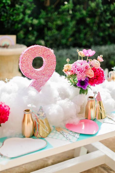 Karas Party Ideas Cloud Nine Rainbow 9th Birthday Party Karas