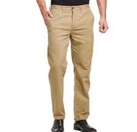 Canvas Mens Comfortable To Wear Brown Slim Fit Stretchable Regular