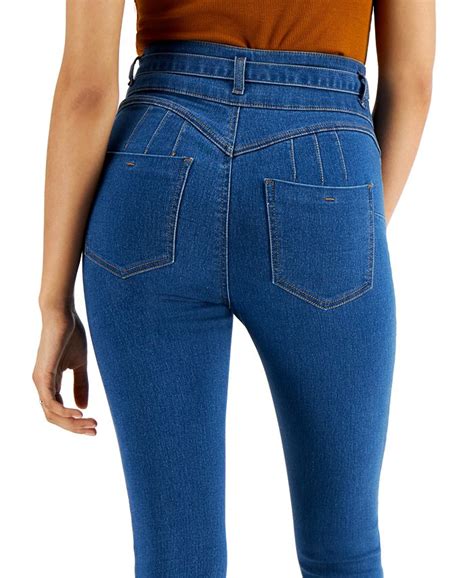 Dollhouse Belted Curvy High Rise Skinny Jeans Macys