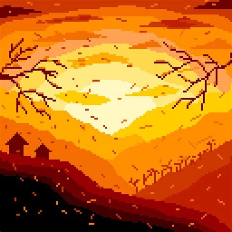 Autumnfalls Selfmade 128x128 Pixel Art Background Pixel Art