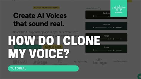 How to clone your voice (Resemble AI FAQ) 