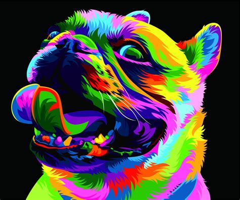 Pug By Wahyu R Dog Vector Vector Art Art Jaune Images Dart Tableau