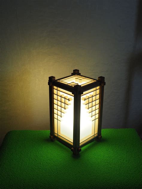 Wood Kumiko Lamp Shoji Japan Table Bed Night Lamp 110v Or Etsy