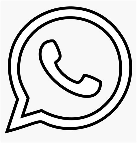 Whatsapp Logo Black And White Hd Png Download Kindpng