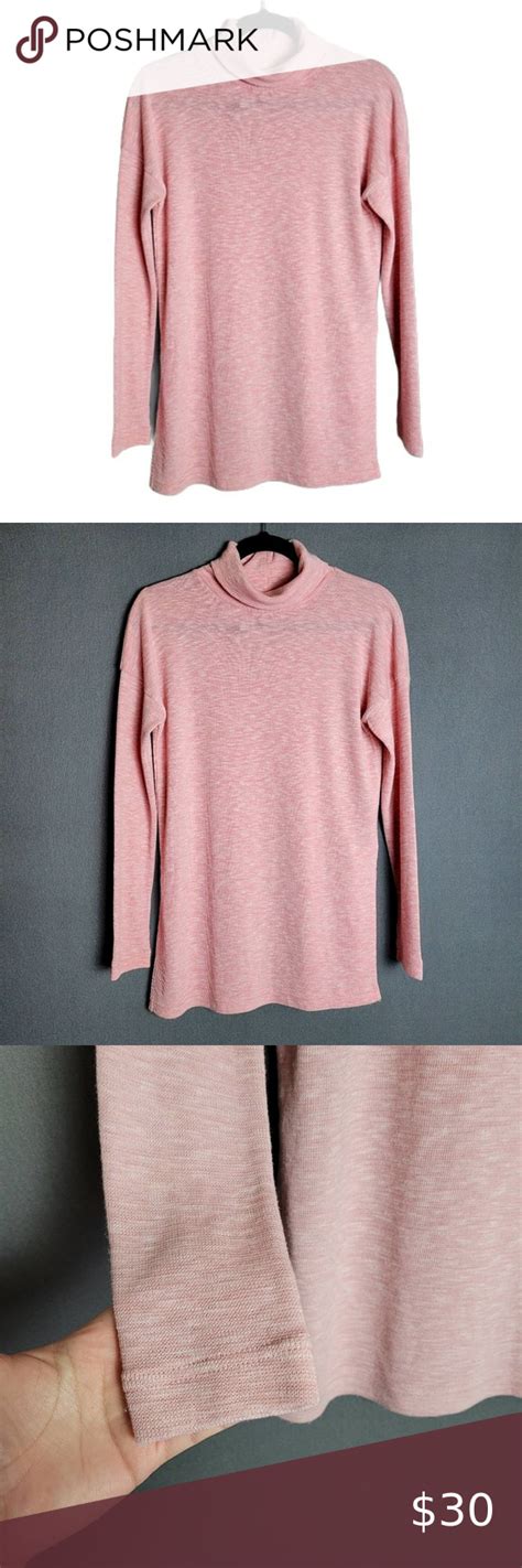 J Crew Pink Heathered Turtleneck Sweater Xs In 2022 Sweaters