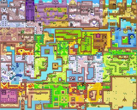 Made An Oracle Of Seasons Map With All 4 Seasons In Each Quarter Rzelda