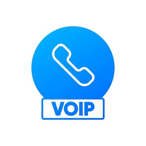 Premium Vector Voip Technology Icon Internet Call Concept Connection