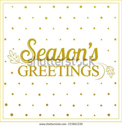 Vector Gold Seasons Greetings Card Designvintage Stock Vector Royalty