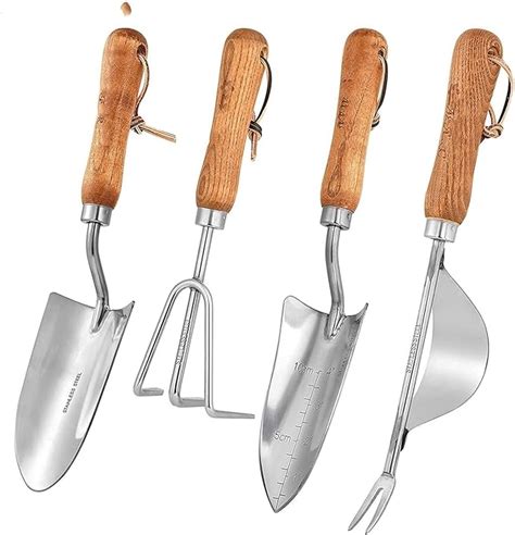 4 Pcs Garden Tools Set Hand Planting Kit Heavy Duty Stainless Steel