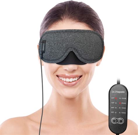 Drprepare Heated Eye Mask Electric Usb Cotton Eye Compress Heating Pad With Smart Temperature