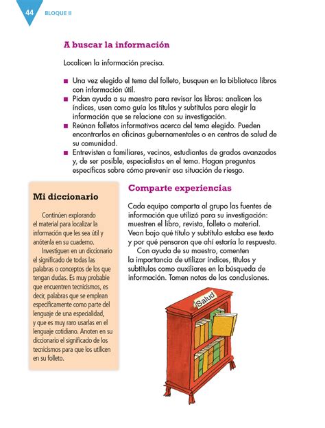 Español Tercer grado 2020-2021 - Página 44 de 161 - Libros de Texto Online
