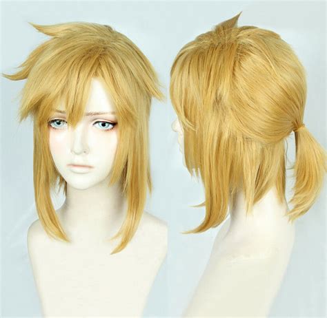 The Legend Of Zelda Link Short Golden Yellow Pony Tail Wig
