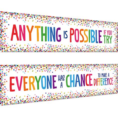 Buy Confetti Classroom Decorations Classroom Motivational Banner And