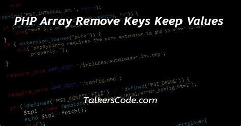 PHP Array Remove Keys Keep Values