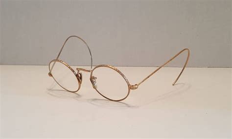 Antique Round Wire Rimmed Glasses 12k Gold Filled Steampunk