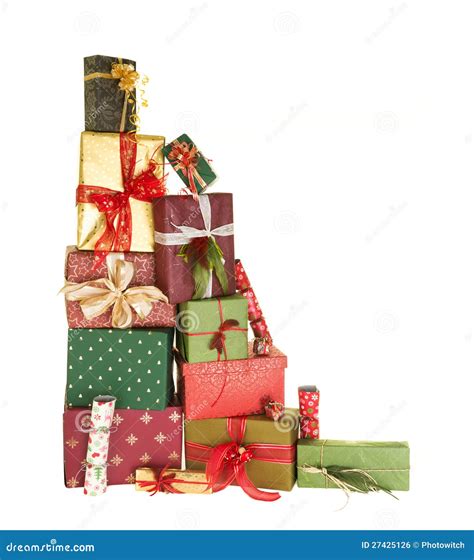 Stack Of Christmas Presents Royalty Free Stock Image Image 27425126