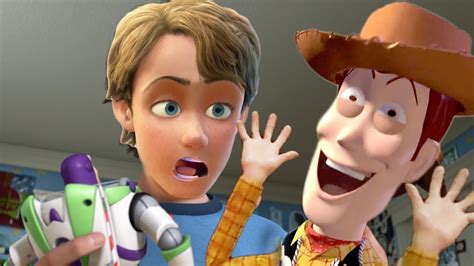 woody scared andy toy story youtube