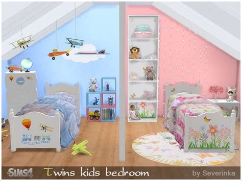 Sims 4 Ccs The Best Twins Kidsroom By Severinka Мебель для