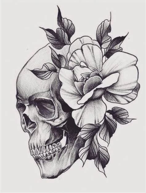 Rocknrox Skull Tattoo Flowers Skull Rose Tattoos Flower Tattoos