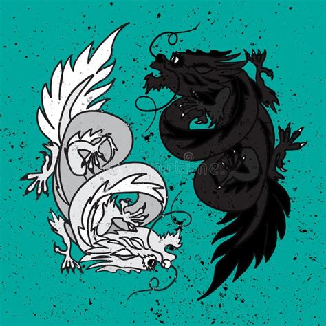 Chino Dragon Oriental Feng Shui Stock De Ilustración Ilustración De