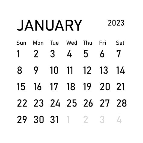 Premium Vector Classic Monthly Calendar For 2023 Calendar In The