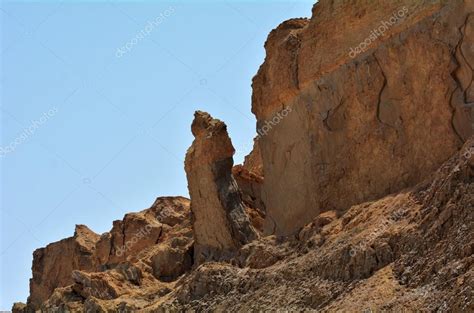 Lots Wife Pillar Near The Dead Sea Israel — Stock Fotografie