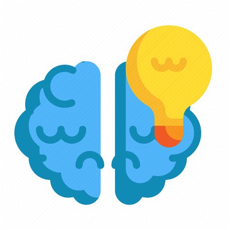 Brain Bulb Human Knowledge Thinking Education Icon Download On
