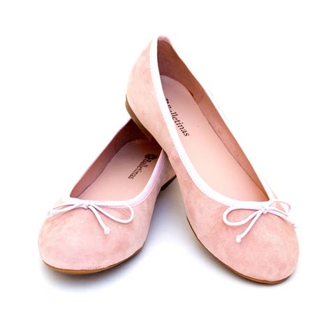 Pink Leather Shoes Light Pink Ballerina Shoe Flat By Balletinas