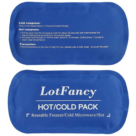 Lotfancy 2 Gel Ice Pack Wrap Reusable Hot Cold Pack For Therapy Blue