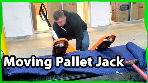 Part of the benefit of electric pallet jacks, walkies and walkie. Moving Pallet Jack With A Pickup Truck - YouTube