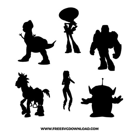 Toy Story Silhouette Svg And Png Disney Cut Files Free Svg Download