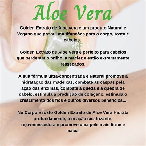 Golden Extrato De Aloe Vera Babosa 100ml Xarmie Cosméticos 100 Naturais