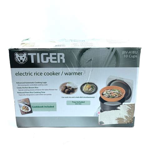 Tiger Cup Uncooked Micom Rice Cooker With Food Steamer Slow