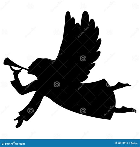 Angel With Trumpet Vector Illustration 40040648
