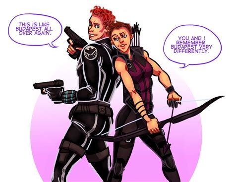 Black Widow And Hawk Eye Genderswap By Ljzoelle Мстители
