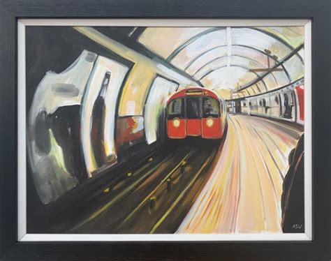 Original Painting Of The London Underground Angela Wakefield