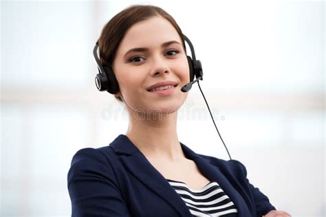 Smiling Call Center Female Operator With Stock Photo Image Of Person