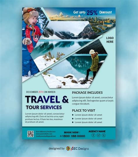 Travel And Tour Packages Flyer Template Gec Designs